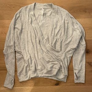 Grey Wrap Top Lululemon Size Small